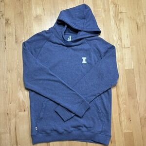 Johnnie-O Pullover Hoodie Hensley Medium Heathered Blue Surf Light Illinois